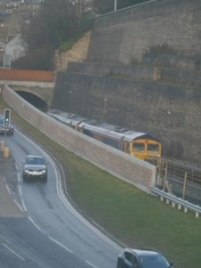 Borders Railway Galashiels, testing the line
