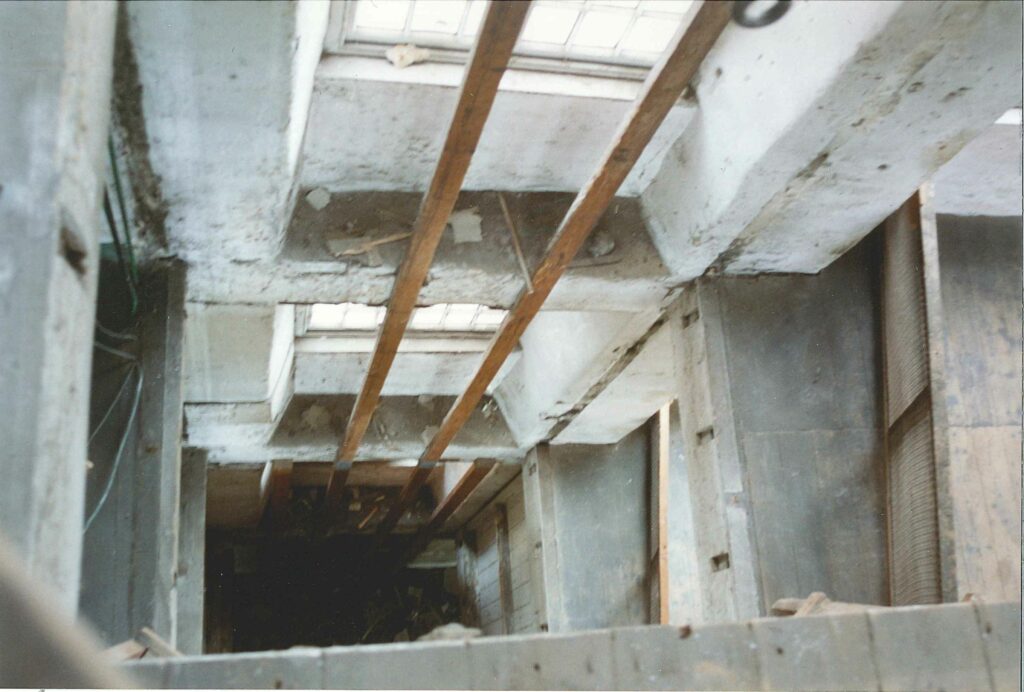 Riverside House during conversion internals#1 - thankfully now the stairwell